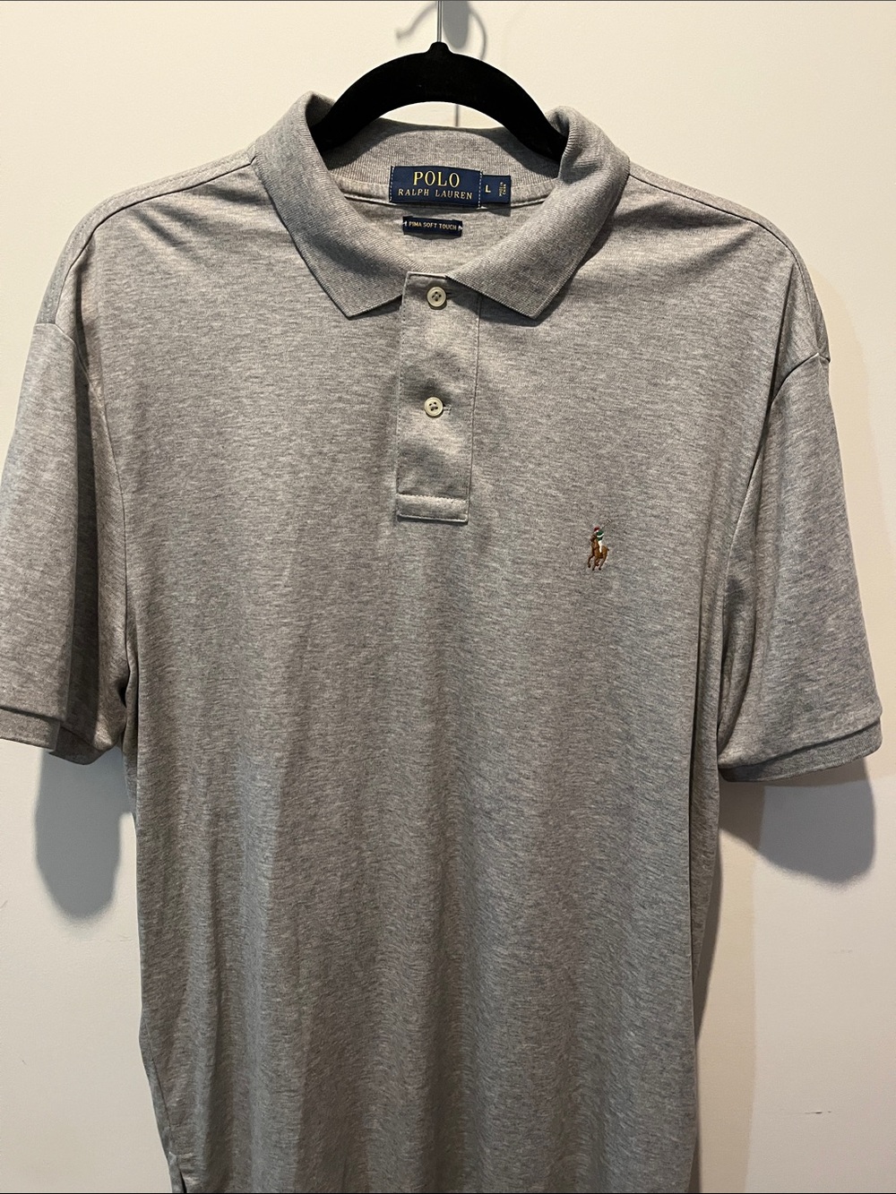 Polo by Ralph Lauren Heather Gray Short Sleeve Polo